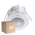 Multipack 8x Thorgeon Motion Sensor PIR White | IP20 | 6M | Max 800W